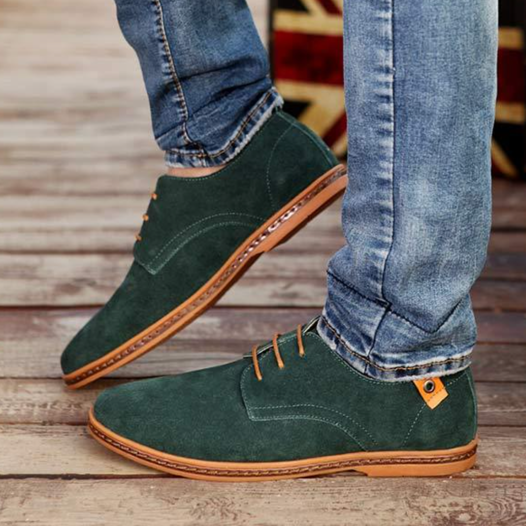 Mees™ Klassieke Suède Heren Veterschoenen