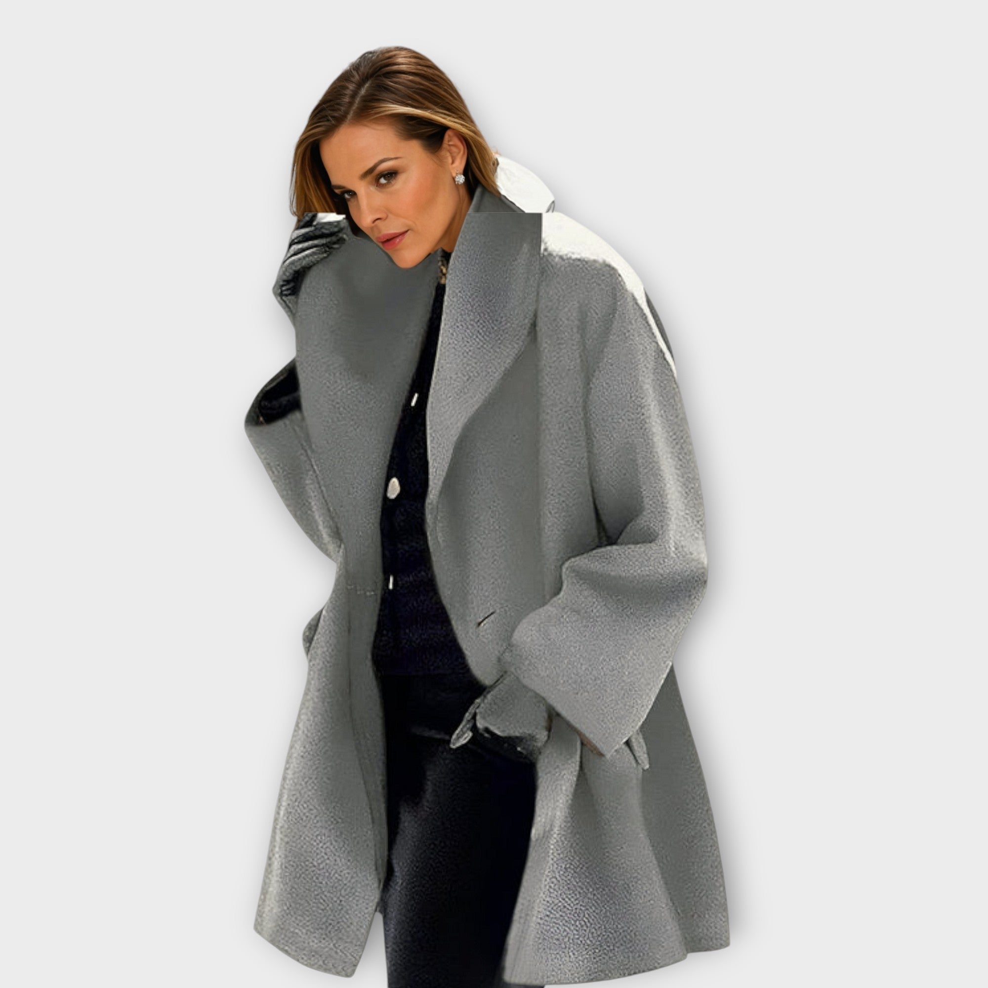 Nola™ Oversized Elegante Wolmix Jas