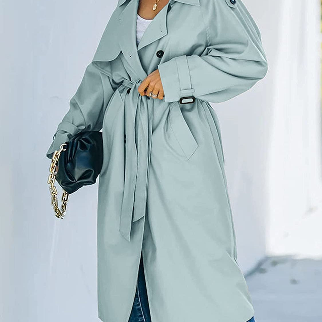 Nika™ Stijlvolle lange trenchcoat