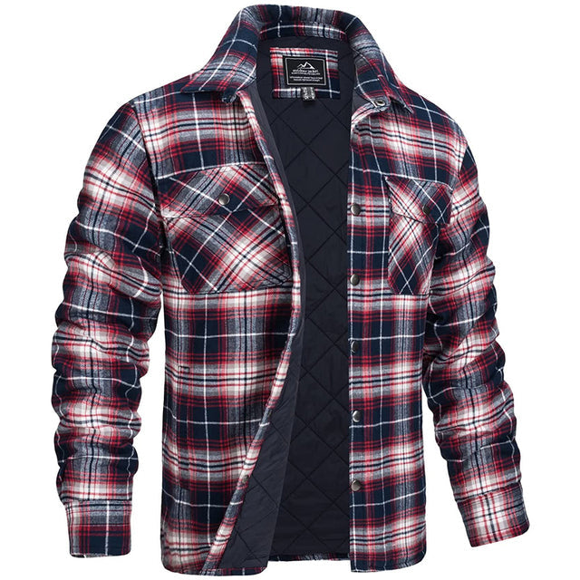 Elian™ Heren Sherpa Gevoerde Geruite Winterjas