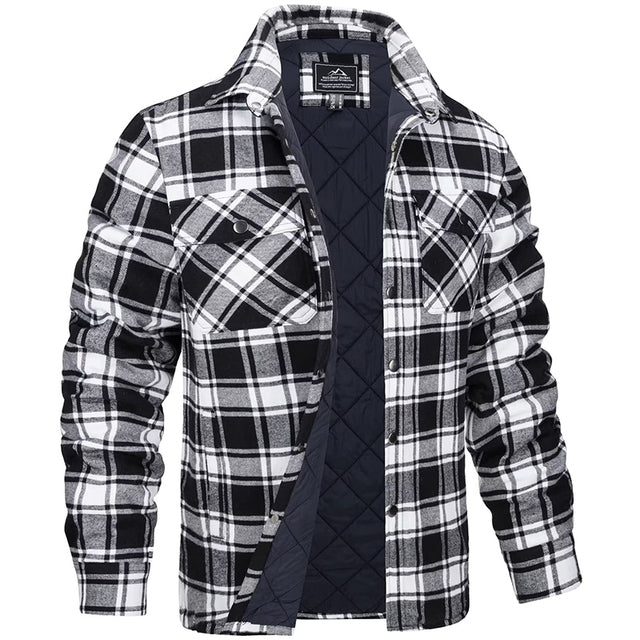 Elian™ Heren Sherpa Gevoerde Geruite Winterjas