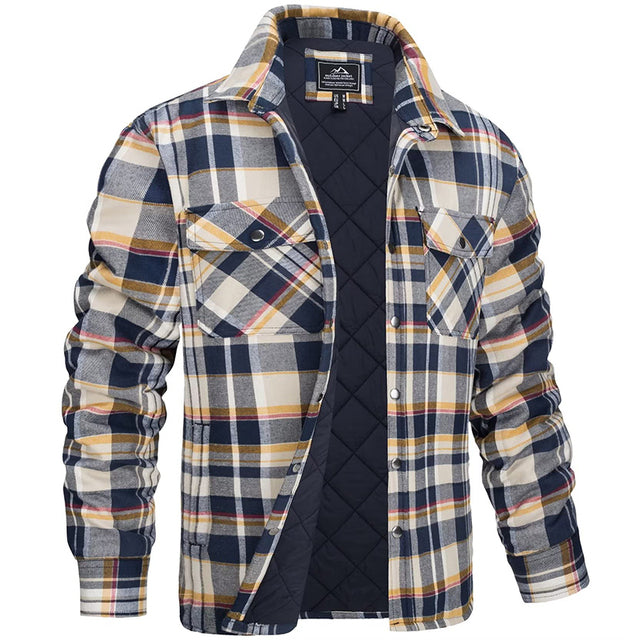 Elian™ Heren Sherpa Gevoerde Geruite Winterjas