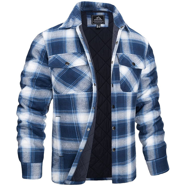 Elian™ Heren Sherpa Gevoerde Geruite Winterjas