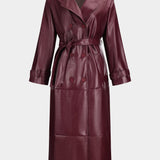 Sophia | Trenchcoat van kunstleer – Elegantie en kracht verenigd