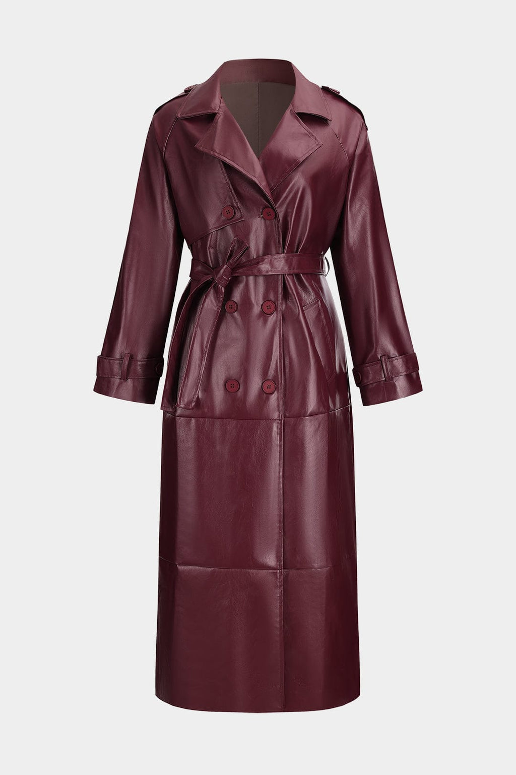 Sophia | Trenchcoat van kunstleer – Elegantie en kracht verenigd