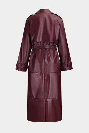 Sophia | Trenchcoat van kunstleer – Elegantie en kracht verenigd
