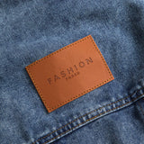 Jade | Patchwork-jack met denim- en nylon-elementen – Casual en uniek