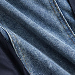 Jade | Patchwork-jack met denim- en nylon-elementen – Casual en uniek