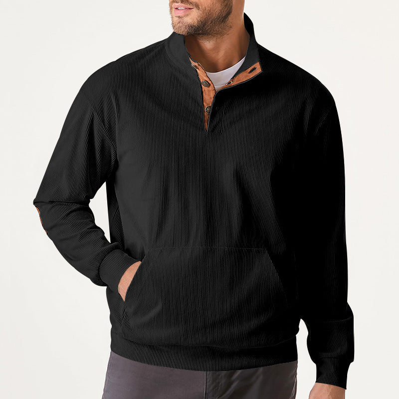 Mason Ridge | Heren Rib Half-Zip Sweater