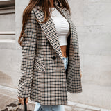 Tabitha™ Geruite Lange Damesjas