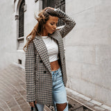 Tabitha™ Geruite Lange Damesjas