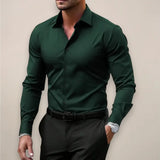 Heren Overhemd Slim Fit Stretch Zakelijk Elegant