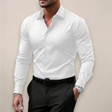 Heren Overhemd Slim Fit Stretch Zakelijk Elegant