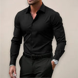 Heren Overhemd Slim Fit Stretch Zakelijk Elegant