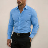 Heren Overhemd Slim Fit Stretch Zakelijk Elegant