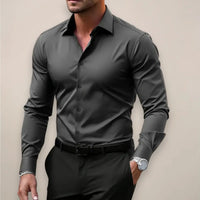 Heren Overhemd Slim Fit Stretch Zakelijk Elegant