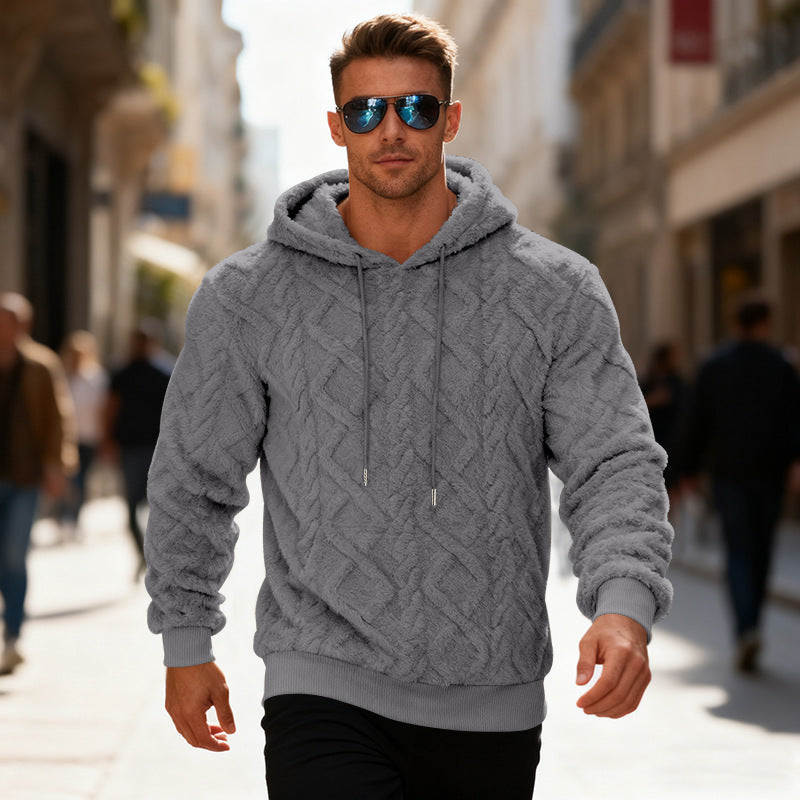 Mike de Jager | Fleece Pullover Sweater – Zwart, Lichtgrijs, Lichtblauw, Abrikoos & Bruin