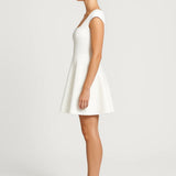 Witte Elegante Skater Mini Jurk
