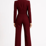 ZAAN Original | Luxe Blazer Jumpsuit met V-hals en Wide-leg Pasvorm