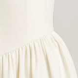Witte Elegante Midi Jurk met Strikbandjes