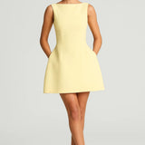 Dames Mouwloze Mini Jurk Met Open Rug