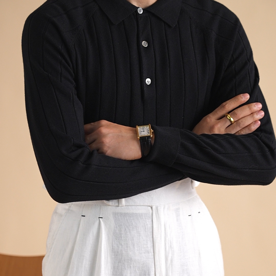Jelle™ Elegante Heren Fijngebreide Polo