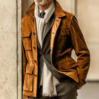Lennard™ Heren Sherpa Gevoerde Suède Look Safari Jas