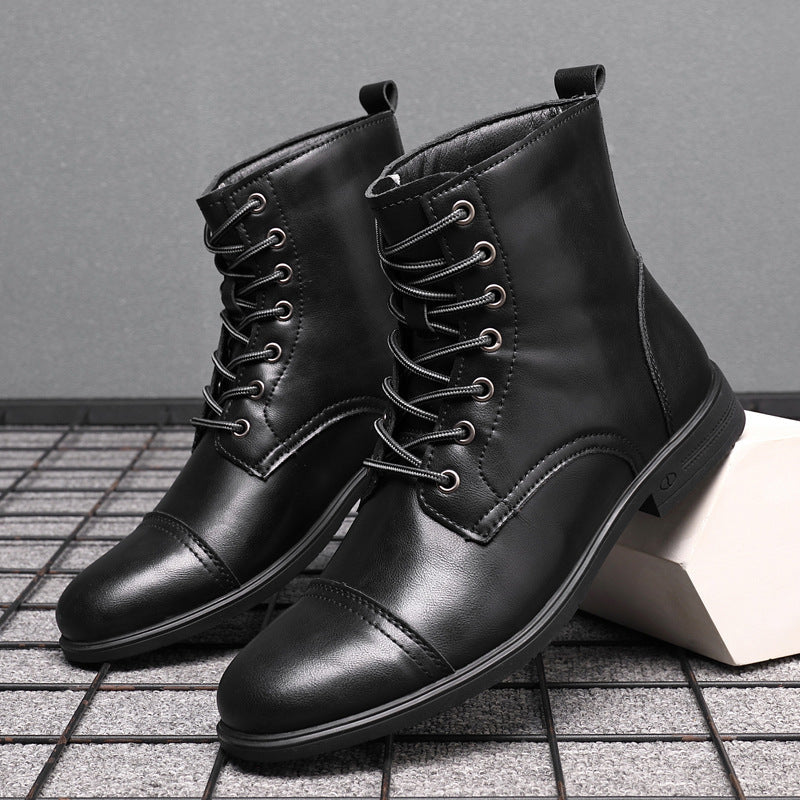 Hugo™ Klassieke Leren Herenboots met Vetersluiting
