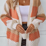 Gebreide™ Gestreepte Cardigan | Acryl | Kleurrijk en Gezellig