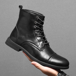 Klassieke™ Leren Herenboots met Vetersluiting