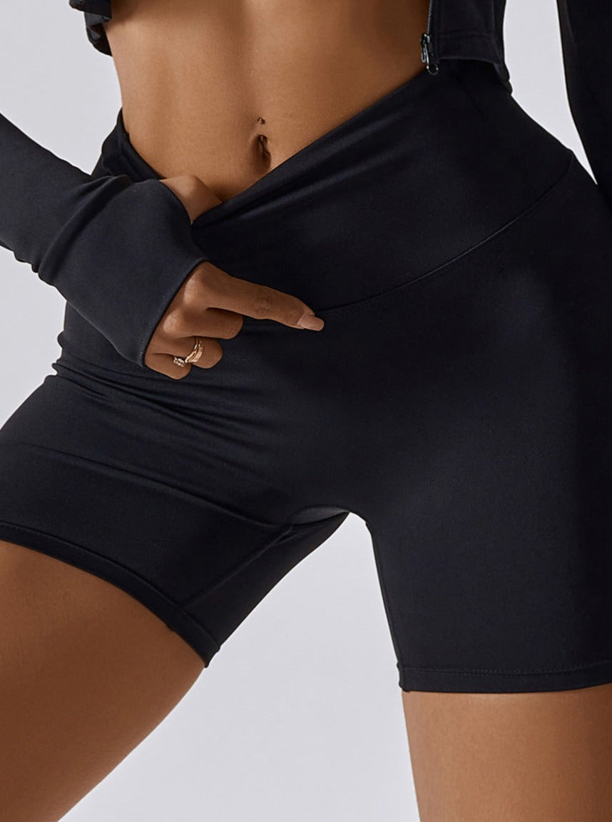Aria | Naadloze Hoge Taille Sport Shorts
