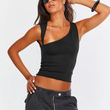 Odilia | Chic Eén-Schouder Uitsnede Tanktop