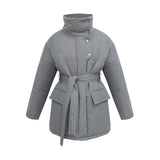 Heleen™ Elegante Gewatteerde Jas met Tailleband