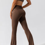 Elora | Hoge Taille Flared Leggings met Crossover Tailleband