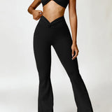 Elena | Hoge Taille Bootcut Leggings met Zakken