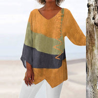 Tanja™ Bohemian Tuniek met Kleurenblokken