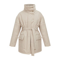 Heleen™ Elegante Gewatteerde Jas met Tailleband