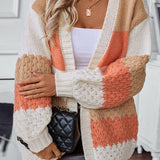 Gebreide™ Gestreepte Cardigan | Acryl | Kleurrijk en Gezellig