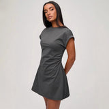 Minimalistisch T-shirt jurk voor dames – Casual, Modern & Combinatiekrachtig