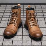 Hugo™ Klassieke Leren Herenboots met Vetersluiting