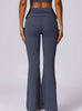 Amira | Donkerblauwe High-Waist Flare Leggings met Vouwband