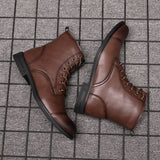 Hugo™ Klassieke Leren Herenboots met Vetersluiting