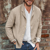Cornelis™ Casual Linnen Heren Blazer