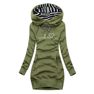 Carolien™  Winterwarmer Hoodie-Kleid mit Hundemotiv