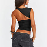 Odilia | Chic Eén-Schouder Uitsnede Tanktop