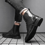 Hugo™ Klassieke Leren Herenboots met Vetersluiting