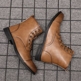 Hugo™ Klassieke Leren Herenboots met Vetersluiting