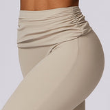 Elvira | Hoge Taille Leggings met Gerimpelde Tailleband