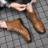 Hugo™ Klassieke Leren Herenboots met Vetersluiting