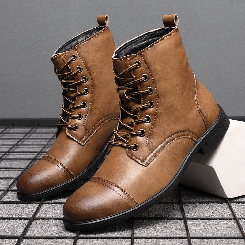 Hugo™ Klassieke Leren Herenboots met Vetersluiting